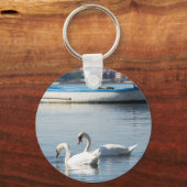 Zwei Schwäne Schlüsselanhänger (Vorderseite)
