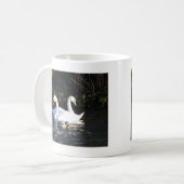 Zwei Schwäne und eine Ente Kaffeetasse (Vorderseite Links)