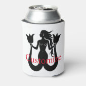 Zwei Schwanz Mermaid Silhouette Thunder_Cove Dosenkühler (Kanne Rückseite)