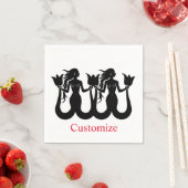 Zwei Schwanz Mermaid Silhouette Thunder_Cove Serviette (Beispiel)