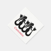 Zwei Schwanz Mermaid Silhouette Thunder_Cove Serviette (Ecke)