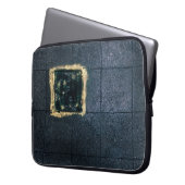 Zwei schwarz-braune Holzplatten Laptopschutzhülle (Vorderseite Links)