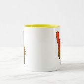 Zwei-Schwarz-Rot-Schwarz-Gelb Zweifarbige Tasse (Mittel)