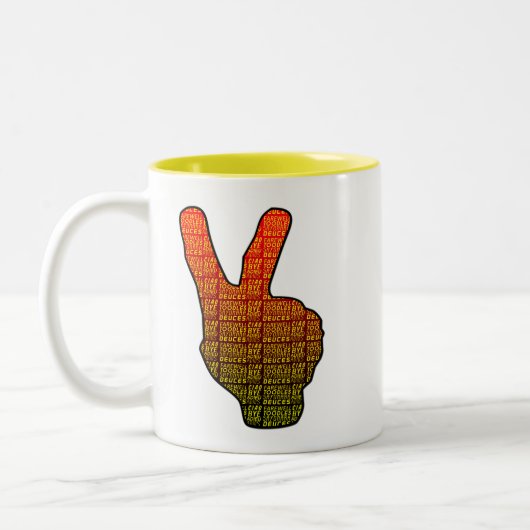 Zwei-Schwarz-Rot-Schwarz-Gelb Zweifarbige Tasse (Links)