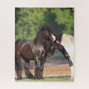 Zwei Schwarz-Weiß-Sinti und Roma-Vanners-Treffen Puzzle