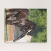 Zwei Schwarz-Weiß-Sinti und Roma-Vanners-Treffen Puzzle (Horizontal)