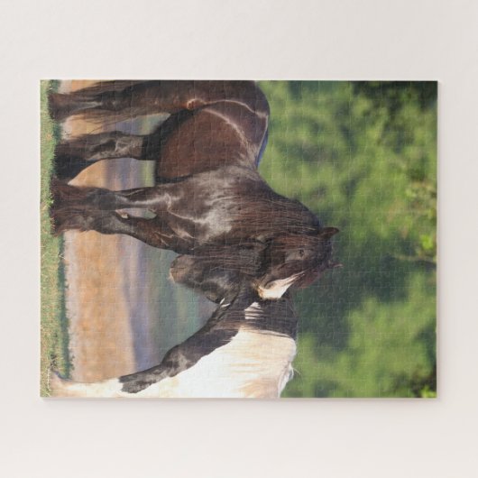 Zwei Schwarz-Weiß-Sinti und Roma-Vanners-Treffen Puzzle (Horizontal)