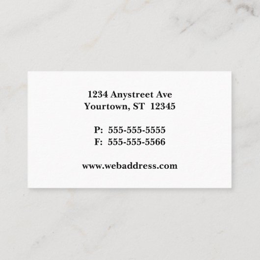 Zwei schwarze Bars allgemein Beruflich anpassbar Visitenkarte (Rückseite)