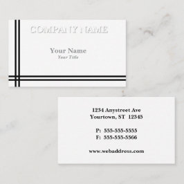 Zwei schwarze Bars allgemein Beruflich anpassbar Visitenkarte