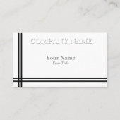 Zwei schwarze Bars allgemein Beruflich anpassbar Visitenkarte (Vorderseite)