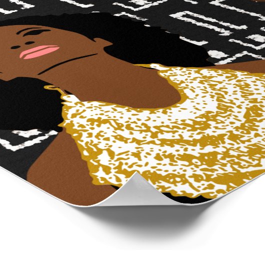 Zwei schwarze Frauen tragen goldene Stammesketten Poster (Ecke)