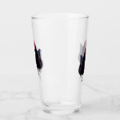 zwei schwarze Funky Chickens, Glas (Links)
