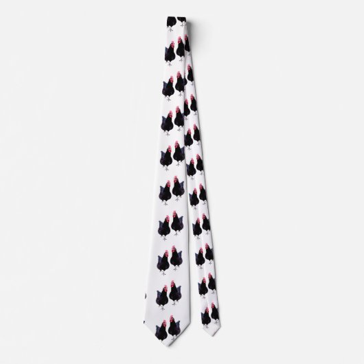 Zwei schwarze Hühner, Neck Tie Krawatte (Vorderseite)