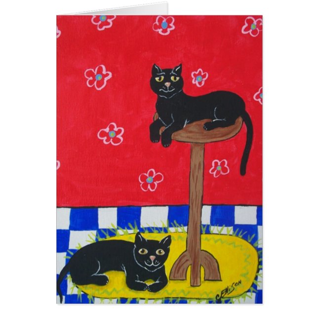 Zwei schwarze Katzen (Vorne)