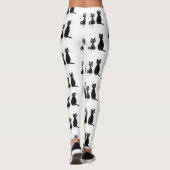 Zwei schwarze Katzen Design Leggings (Rückseite)