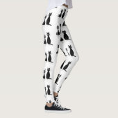 Zwei schwarze Katzen Design Leggings (Rechts)