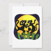 Zwei schwarze Katzen Einladung (Vorderseite)