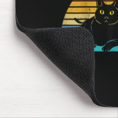Zwei schwarze Katzen farbenfroher Hintergrund Katz Mousepad (Ecke)
