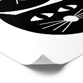 Zwei schwarze Katzen Poster (Ecke)