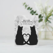 Zwei schwarze Katzen Schwanz verdienten seine Nier Einladung (Stehend Vorderseite)