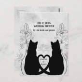 Zwei schwarze Katzen Schwanz verdienten seine Nier Postkarte (Vorne/Hinten)