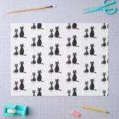 Zwei schwarze Katzen Seidenpapier (Basteln)