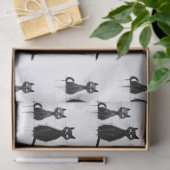 Zwei schwarze Katzen Seidenpapier (Geschenk)