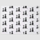 Zwei schwarze Katzen Seidenpapier (Vorderseite)