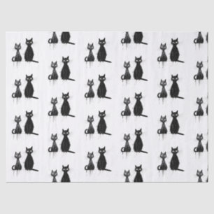 Zwei schwarze Katzen Seidenpapier