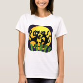 Zwei schwarze Katzen T-Shirt (Vorderseite)