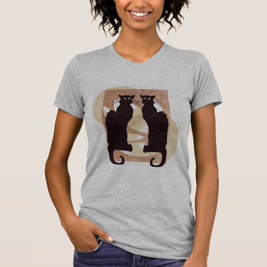 Zwei schwarze Katzen T-Shirt (Vorderseite)