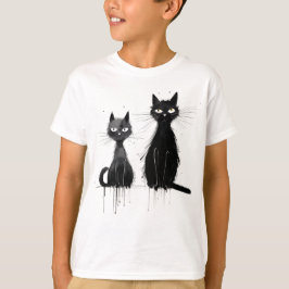 Zwei schwarze Katzen T-Shirt