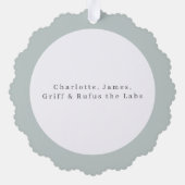 Zwei schwarze Labrador Retriever Ornament Karte (Rückseite)