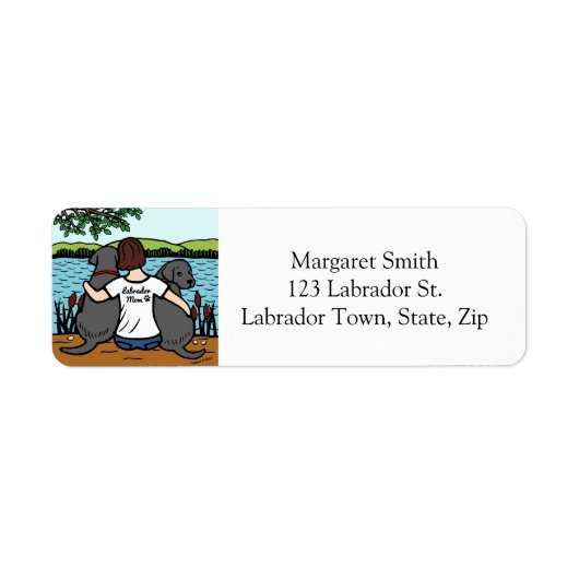 Zwei schwarze Labradoren und Mama (Vorne)