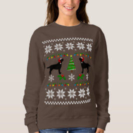 Zwei schwarze Labradors Weihnachtsmuster Sweatshirt