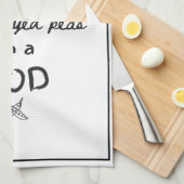 Zwei schwarze mit Augen Erbsen in einem Tee Geschirrtuch (Viertel Falte)