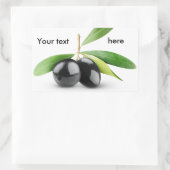 Zwei schwarze Oliven Rechteckiger Aufkleber (Tasche)