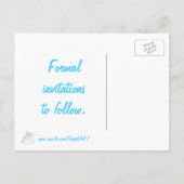 Zwei Schwarze Schwäne, die Save the Date Postkarte (Rückseite)