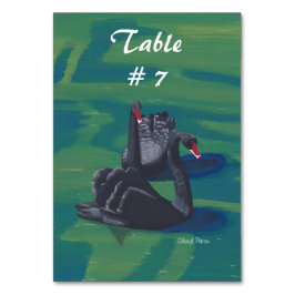 Zwei schwarze Schwäne Tischnummer