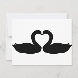 zwei schwarze Schwanensymbol