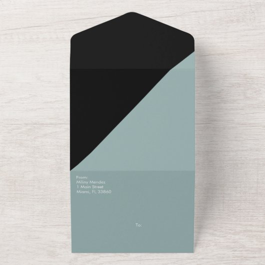 Zwei schwarze Typografie in einer Einladung (Außenbereich)