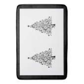 Zwei schwarze und weiße Minimalistische Weihnachts Badematte (Vorderseite Vertikal)