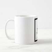 Zwei schwarze und weiße Minimalistische Weihnachts Kaffeetasse (Links)