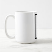 Zwei schwarze und weiße Minimalistische Weihnachts Kaffeetasse (Links)