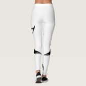 Zwei schwarzweiße Gentoo Penguins Leggings (Rückseite)