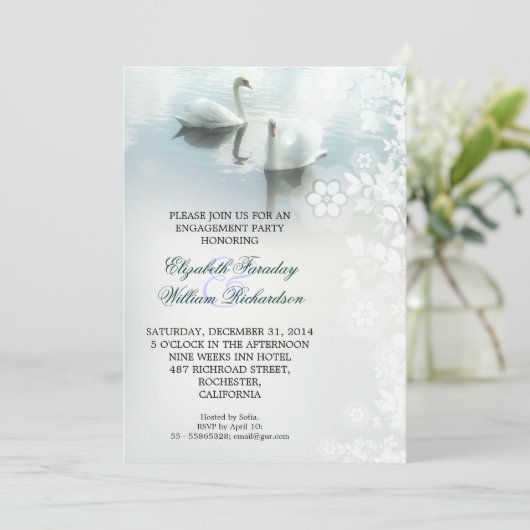 zwei schweizer Einladungen zu einer schönen Verlob (Stehend Vorderseite)