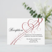 Zwei Schwerpunkte als ein Empfang Einladung (Stehend Vorderseite)