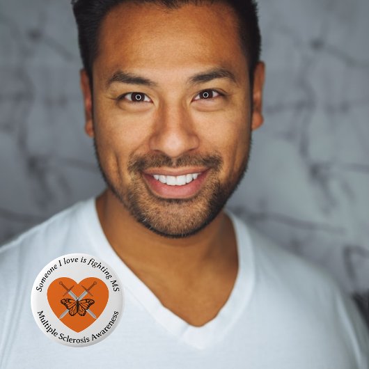 ZWEI Schwerter Kampf Multiple Sklerose Button