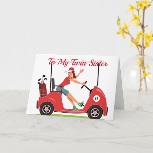 ZWEI SCHWESTER (WHO GOLFS) BIRTHDAY WISHES KARTE (Gelbe Blume)