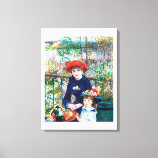 Zwei Schwestern (auf der Terrasse) (1881) Leinwanddruck (Vorderseite)
